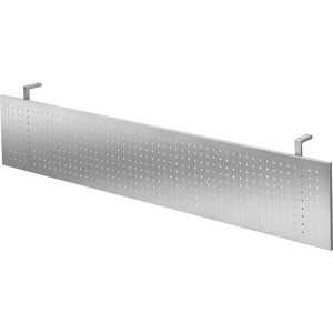 kaiserkraft Embellecedor, chapa perforada en aluminio blanco, para mesas de 1800 mm de anchura