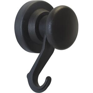 MAUL Imán con gancho giratorio, negro, UE 3 unid., Ø 53 mm, fuerza de adherencia 10 kg