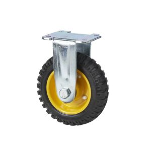 kaiserkraft Rueda fija, ruedas de caucho macizo, Ø 160 x 50 mm, amarillo