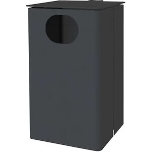 kaiserkraft Recipiente de residuos para exteriores, capacidad 35 l, H x A x P 537 x 325 x 388 mm, hierro micáceo, a partir de 10 unid.