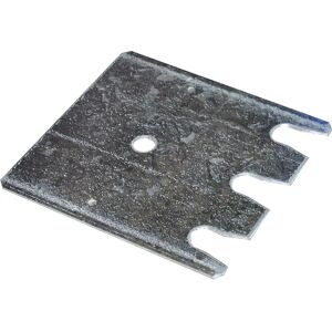 SCHULTE Chapa de base para placas base, galvanizada, UE 5 unidades, para las series S610 y S625, A x P x H 145 x 155 x 1 mm