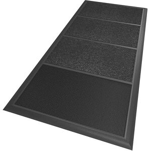 NOTRAX Estera desinfectante para entradas Sani-Master™, H x L x A 19 x 2000 x 914 mm, antracita / negro