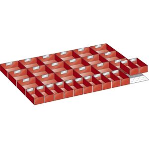 LISTA Caja insertable de plástico, para dimensiones de armario de 1023 x 725 mm, para cajones de 100 mm de altura