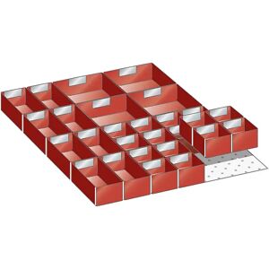 LISTA Juego de separadores de cajones, cajas insertables, 28 piezas, para altura del frente de 75 mm