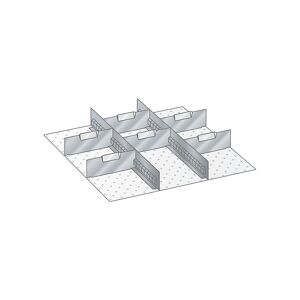 LISTA Separadores de cajones, paredes separadoras, galvanizadas, de 8 piezas, para altura del frente de 75 mm