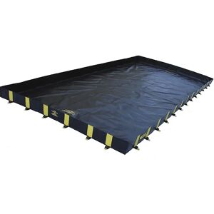 Justrite Cubeta plegable Rigid-Lock QuickBerm® XT, para tránsito frecuente, L x A 16,5 x 3,7 m