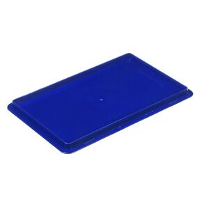 kaiserkraft Tapa para recipiente RL-KLT, de PP azul, L x A x H 297 x 198 x 27 mm