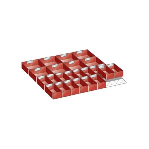 LISTA Caja insertable de plástico, para dimensiones de armario de 717 x 725 mm, para cajones de 100 mm de altura