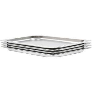 vidaXL Bandejas Gastronorm 4 unidades GN 1/1 20 mm acero inoxidable