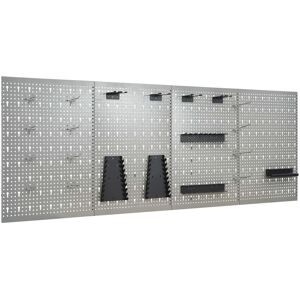 vidaXL Tableros de clavijas para pared 4 unidades acero 40x58 cm