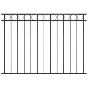 vidaXL Panel de valla de acero 1,7x1,2 m negro