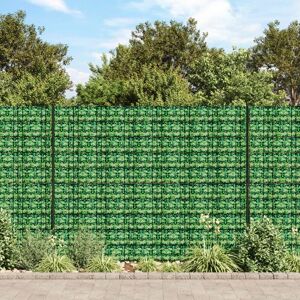 vidaXL Panel de valla de PVC verde 70x0,19 m