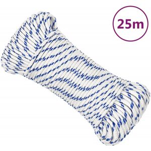 vidaXL Cuerda de barco polipropileno blanco 3 mm 25 m