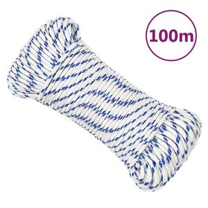 vidaXL Cuerda de barco polipropileno blanco 3 mm 100 m