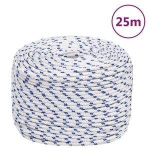 vidaXL Cuerda de barco polipropileno blanco 6 mm 25 m