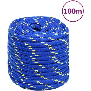 vidaXL Cuerda de barco polipropileno azul 18 mm 100 m