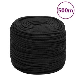 vidaXL Cuerda de barco polipropileno negro intenso 8 mm 500 m