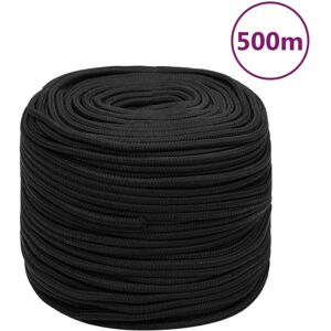 vidaXL Cuerda de barco polipropileno negro intenso 10 mm 500 m