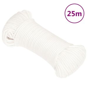 vidaXL Cuerda de barco polipropileno blanco intenso 5 mm 25 m