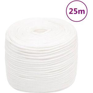 vidaXL Cuerda de barco polipropileno blanco intenso 6 mm 25 m