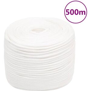 vidaXL Cuerda de barco polipropileno blanco intenso 10 mm 500 m