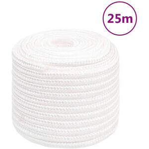 vidaXL Cuerda de barco polipropileno blanco intenso 16 mm 25 m