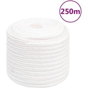 vidaXL Cuerda de barco polipropileno blanco intenso 16 mm 250 m