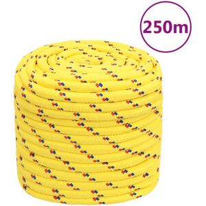 vidaXL Cuerda de barco polipropileno amarillo 16 mm 250 m