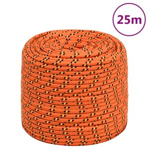 vidaXL Cuerda de barco polipropileno naranja 6 mm 25 m