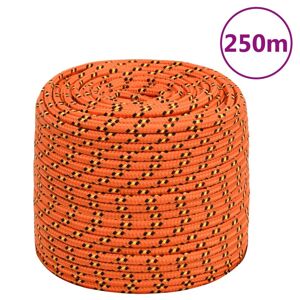 vidaXL Cuerda de barco polipropileno naranja 10 mm 250 m