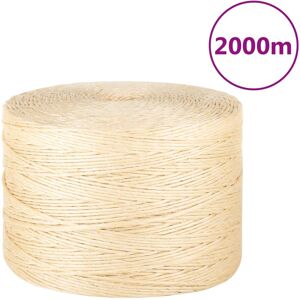 vidaXL Cuerda 100% sisal 3 mm 2000 m