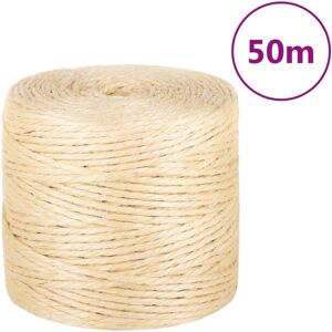 vidaXL Cuerda 100% sisal 4 mm 50 m