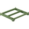 LISTA Bastidor extraíble, A x P 890 x 860 mm, carga por balda 1000 kg, 65 % extraíble, verde reseda