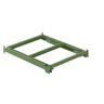 LISTA Bastidor extraíble, A x P 890 x 1260 mm, carga por balda 800 kg, 65 % extraíble, verde reseda