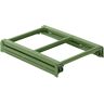 LISTA Bastidor extraíble, A x P 890 x 1260 mm, carga por balda 800 kg, 100 % extraíble, verde reseda