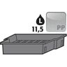 asecos Cubeta encajable de PE, para balda, A x P x H 353 x 406 x 88 mm