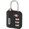 ABUS Candado para equipaje, 147TSA/30 B, UE 12 unid., negro