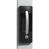 C+P Cerradura para armario Ergo-Lock 4.0, cerradura de cilindro, negro / plateado