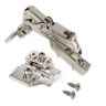Emuca Hinge Kit Codo X91 Opening 165 With Soft Closure And Supplement Plateado