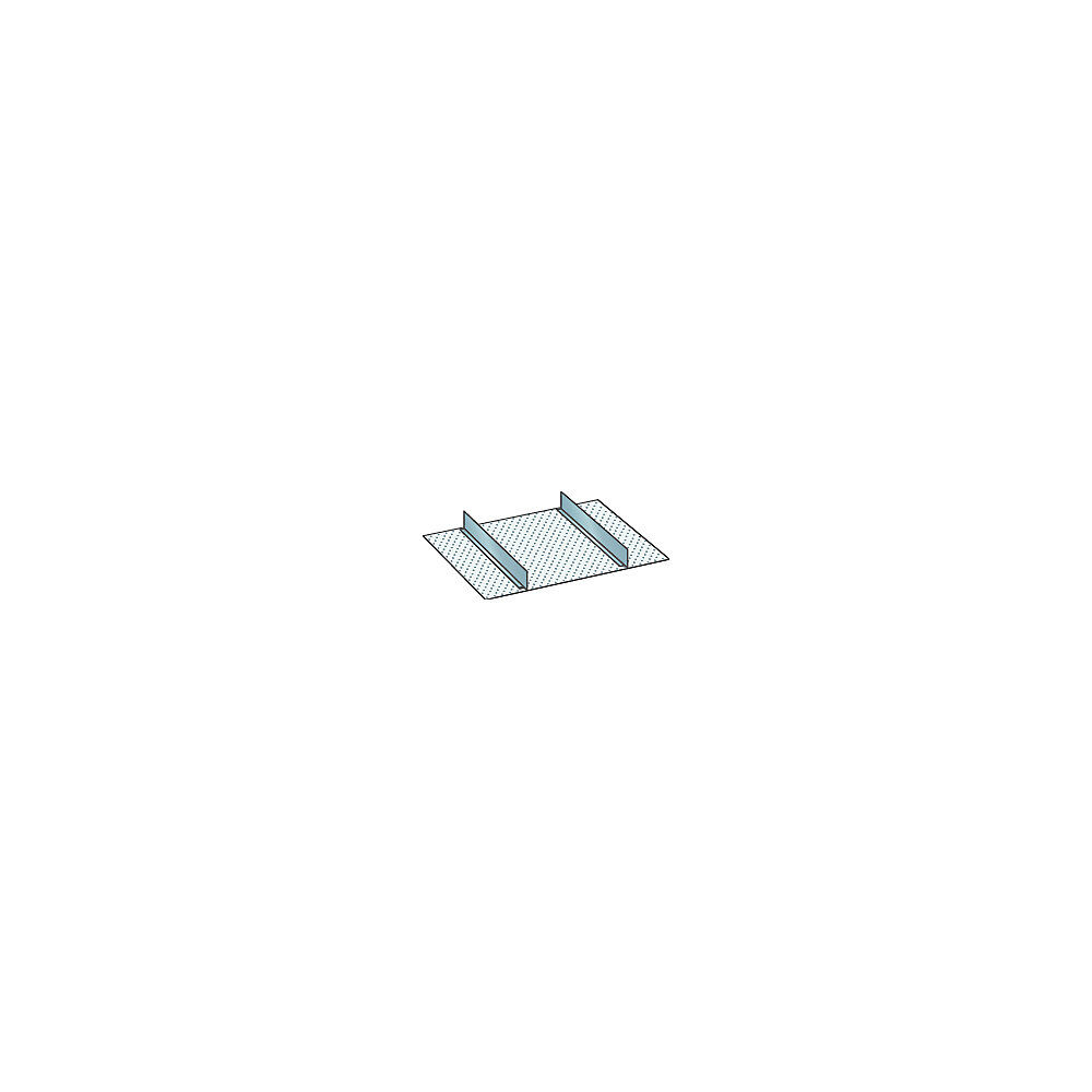 LISTA Juego de separadores para dimensiones de cajones de 459 x 459 mm, aluminio, 2 paredes separadoras, altura del frente 250 mm