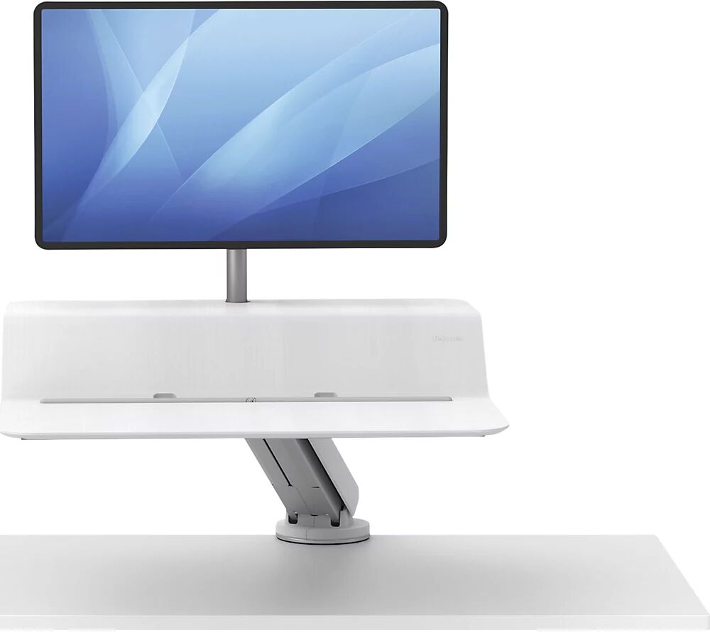 Fellowes Estación para trabajar sentado y de pie Lotus™ RT, para 1 monitor, H x A x P 222 x 902 x 603 mm, blanco