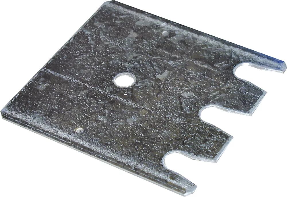 SCHULTE Chapa de base para placas base, galvanizada, UE 5 unidades, para S635 y S645, A x P x H 145 x 200 x 2 mm