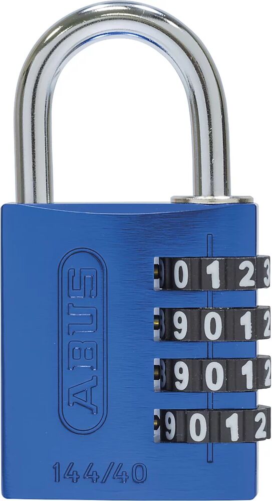 ABUS Cerradura de combinación numérica, aluminio, 144/40 Lock-Tag, UE 6 unid., azul