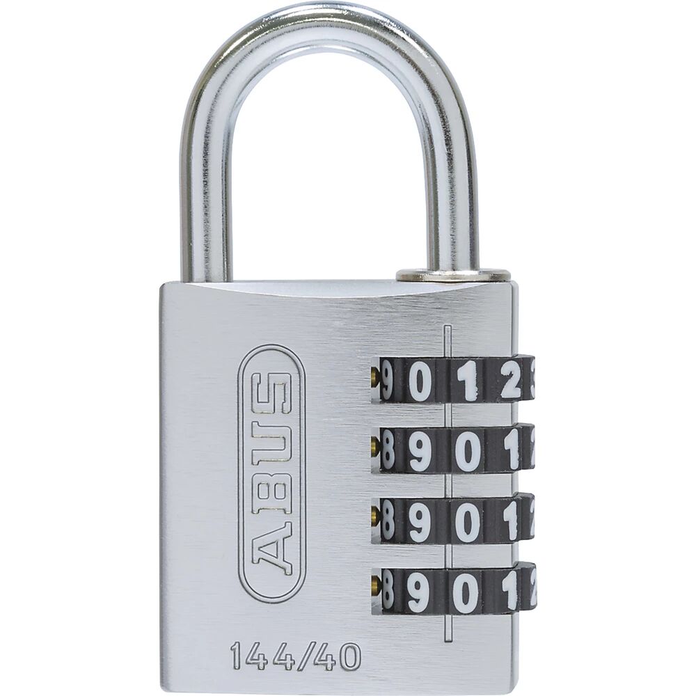 ABUS Cerradura de combinación numérica, aluminio, 144/40 Lock-Tag, UE 6 unid., plateado