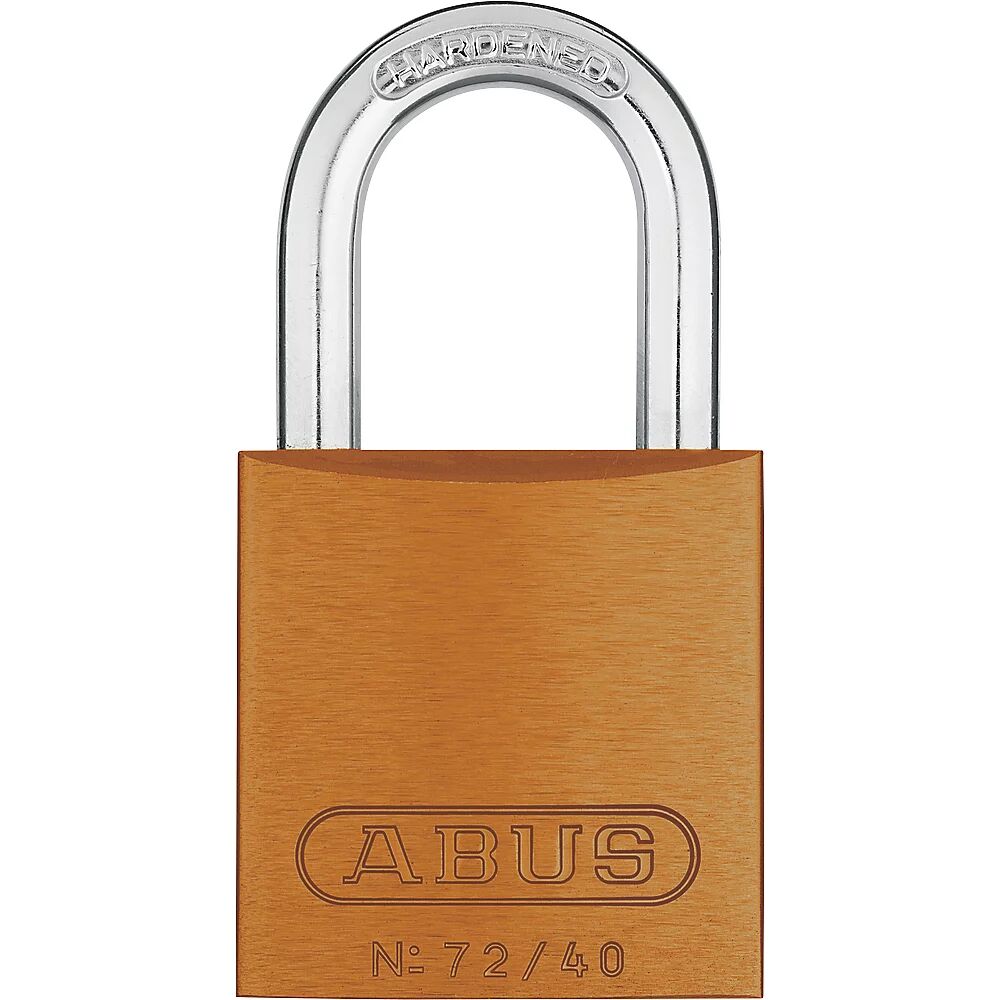 ABUS Candado, aluminio, 72/40, UE 6 unid., naranja