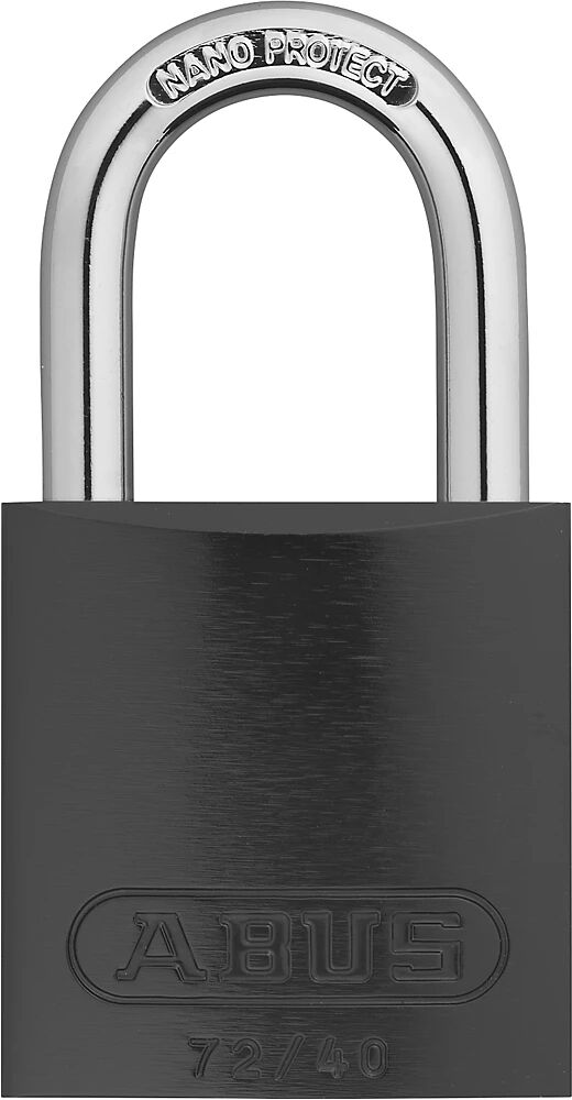 ABUS Candado, aluminio, 72/40, UE 6 unid., negro