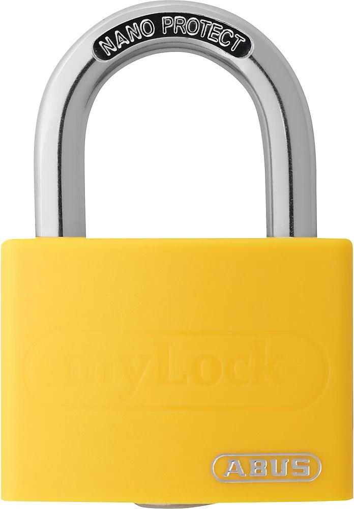 ABUS Candado, rotulable, T65AL/40, UE 12 unid., amarillo