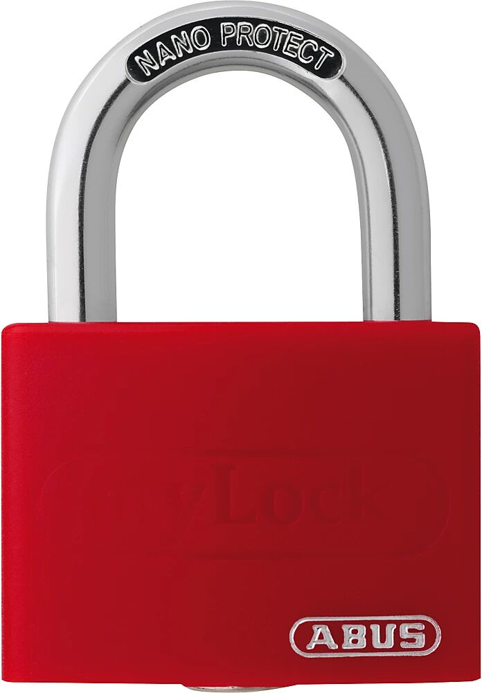 ABUS Candado, rotulable, T65AL/40, UE 12 unid., rojo