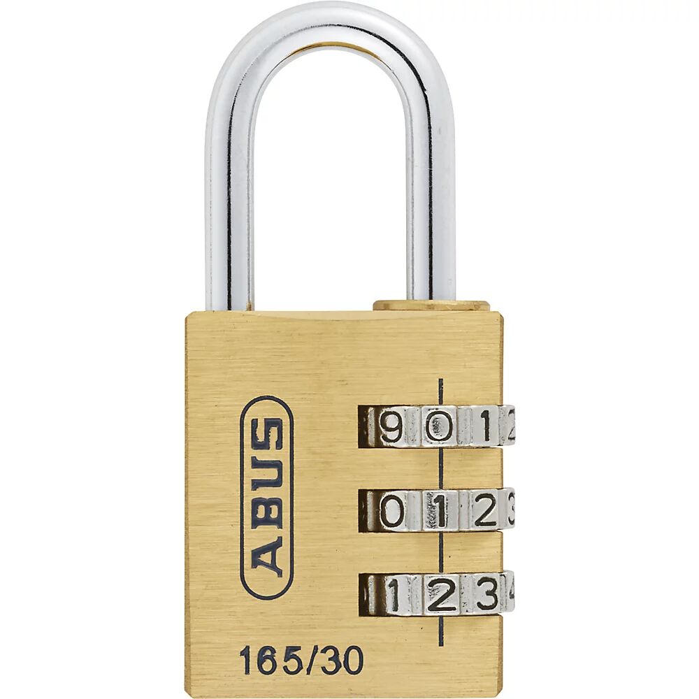 ABUS Cerradura de combinación numérica, 165/30 Lock-Tag, UE 6 unid., latón