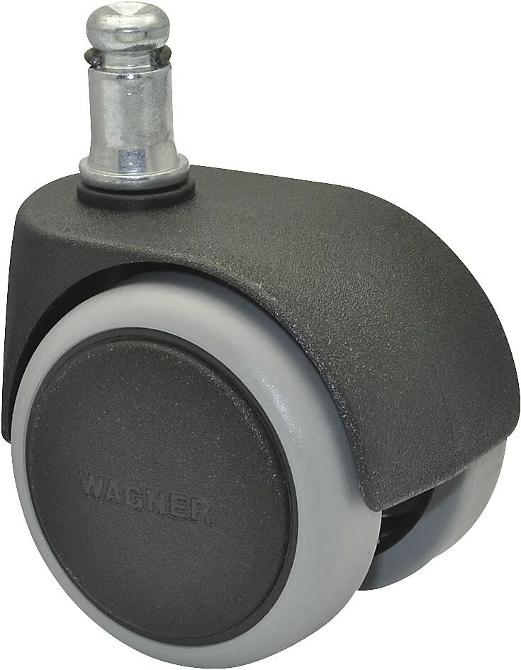 Wagner Juego de ruedas dobles para silla giratoria, ancho de rueda 55 mm, Ø 50 mm, TPR